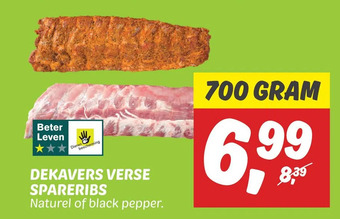 Dekamarkt Dekavers verse spareribs aanbieding