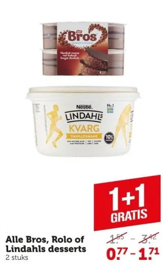 Coop Alle bros, rolo of lindahls desserts aanbieding