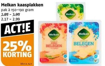 Poiesz Melkan kaasplakken pak à 150-190 gram aanbieding