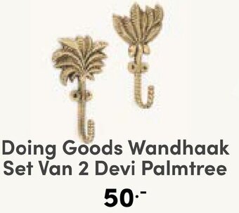 Baby & Tiener Doing Goods Wandhaak Set Van 2 Devi Palmtree aanbieding