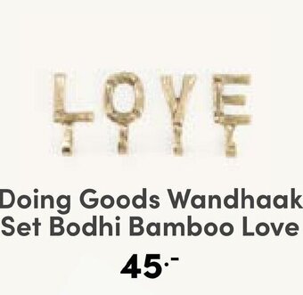 Baby & Tiener Doing Goods Wandhaak Set Bodhi Bamboo Love aanbieding