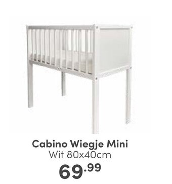 Baby & Tiener Cabino Wiegje Mini Wit 80x40cm aanbieding