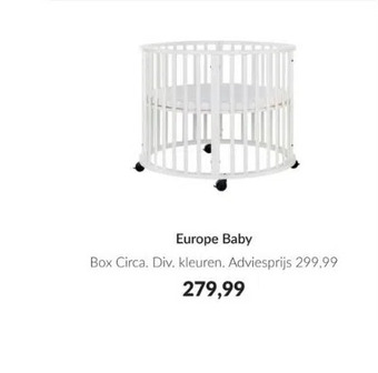 Babypark Europe baby box circa. div. kleuren. adviesprijs aanbieding