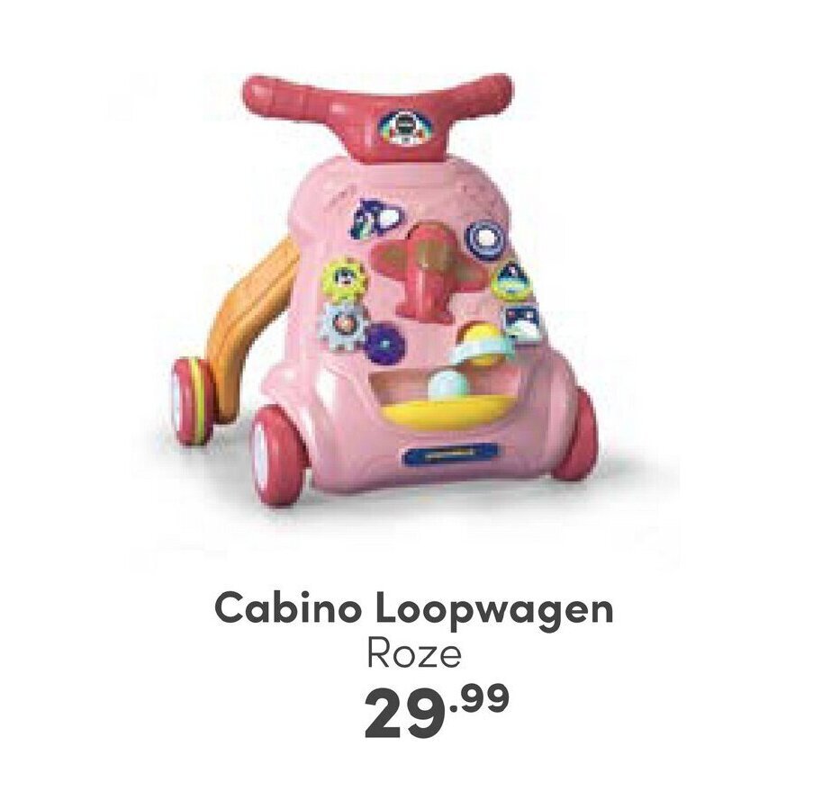 Cabino Loopwagen Roze aanbieding bij Baby & Tiener