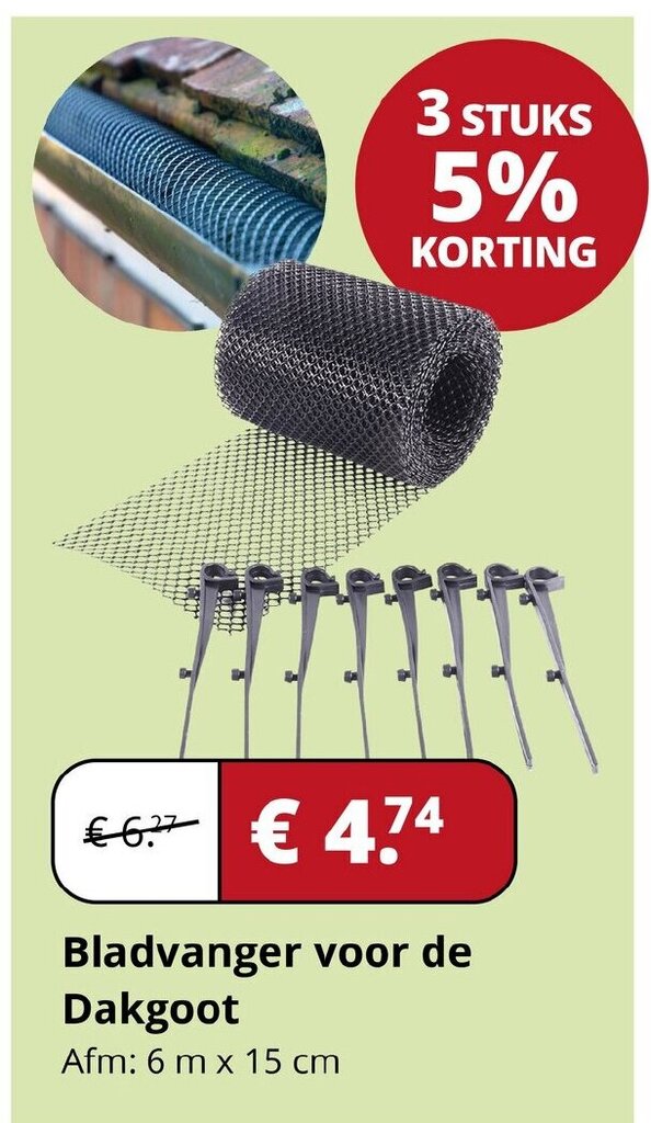 Voordeeldrogisterij Bladvanger voor de Dakgoot aanbieding