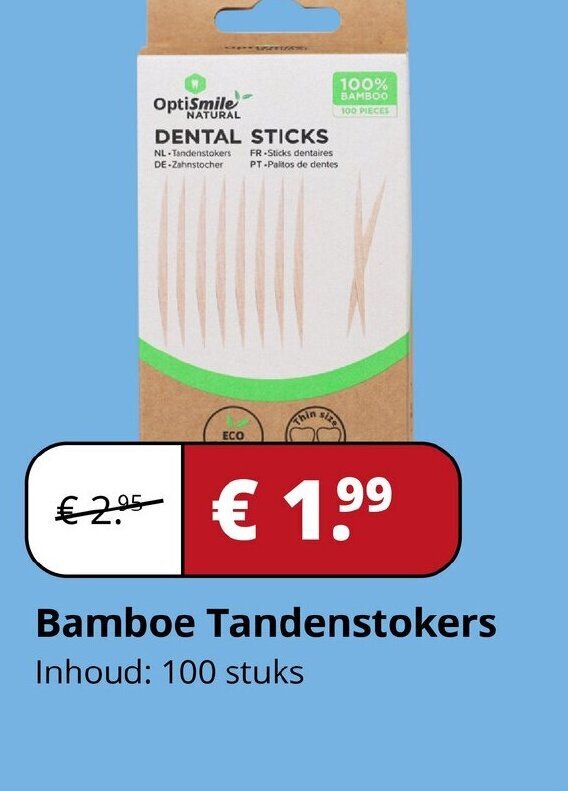 Voordeeldrogisterij Bamboe Tandenstokers aanbieding