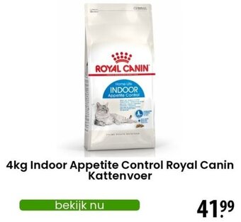 Zooplus 4kg Indoor Appetite Control Royal Canin Kattenvoer aanbieding