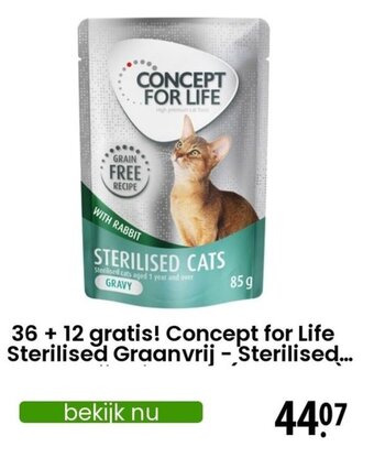 Zooplus Concept for Life Sterilised Graanvrij - Sterilised aanbieding