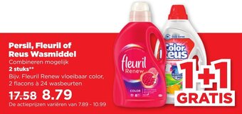 Plus Vandaag Persil, Fleuril of Reus Wasmiddel aanbieding