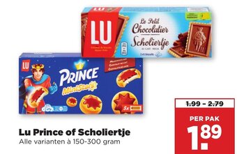 Plus Vandaag Lu Prince of Scholiertje Alle varianten à 150-300 gram aanbieding