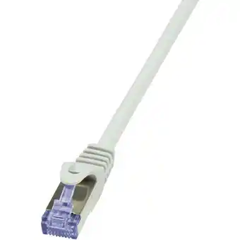 Conrad Logilink cq3062s rj45 netwerkkabel, patchkabel cat 6a s/ftp 3.00 m grijs vlambestendig, snagless 1 stuk(s) aanbieding