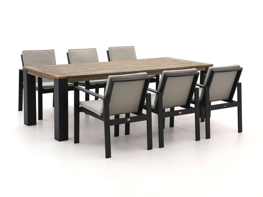 Kees Smit Bellagio vezzano/rough-x 240cm dining tuinset 7-delig - laagste prijsgarantie! aanbieding