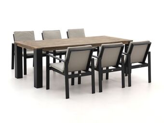 Kees Smit Bellagio vezzano/rough-x 240cm dining tuinset 7-delig - laagste prijsgarantie! aanbieding