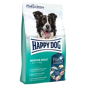 Zooplus 12kg supreme fit & vital medium adult happy dog supreme fit & vital hondenvoer aanbieding
