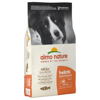 Zooplus 2x12kg almo nature adult zalm & rijst medium hondenvoer aanbieding