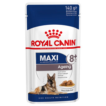 Zooplus 10x140g maxi ageing 8+ royal canin hondenvoer aanbieding