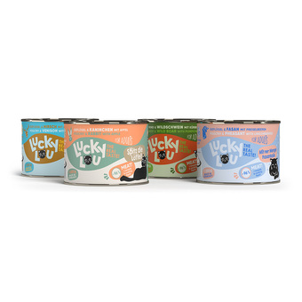 Zooplus 6x200g lucky lou lifestage adult wild mix nat kattenvoer aanbieding