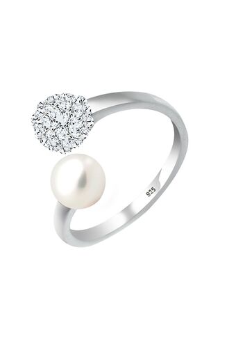 Douglas Elli elli ring dames parel statement edelsteen met zoetwaterparel en kristallen in 925 sterling zilver aanbieding