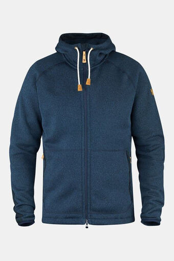 Bever Fjällräven övik fleece hoodie m blauw aanbieding