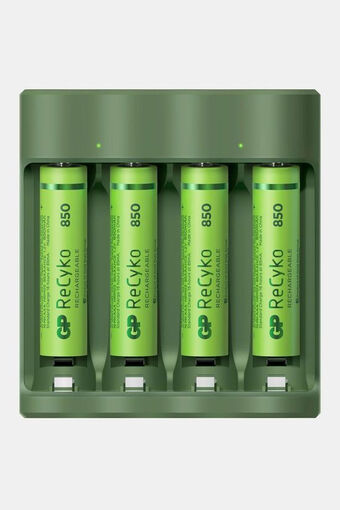 Bever Gp batteries usb battery charger b421 4x recyko aaa 850 mah assortiment aanbieding