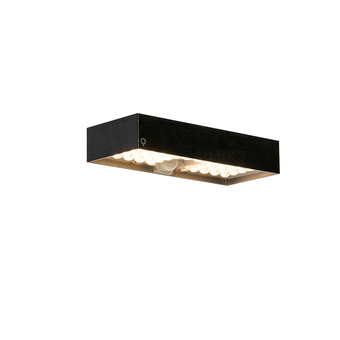 Lampenlicht.nl Buiten wandlamp zwart met dimlicht en sensor op solar - kayo aanbieding