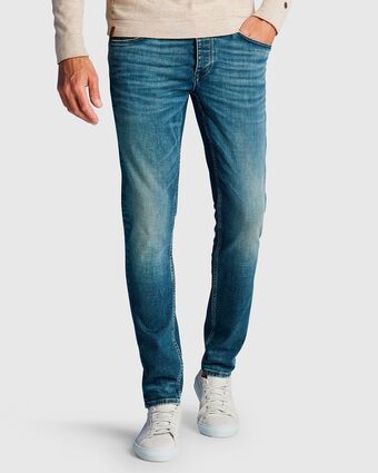 Only for Men Cast iron riser slim fit heren jeans aanbieding