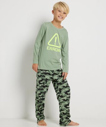 terStal Jongens pyjama set camouflage groen in maat aanbieding