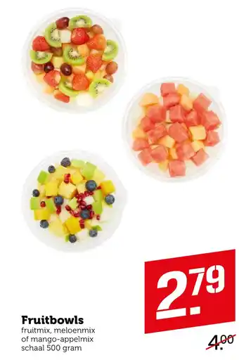 Coop Fruitbowls 500 gram aanbieding