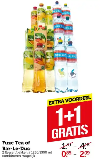 Coop Fuze Tea of Bar-Le-Duc 1250/1500 ml aanbieding