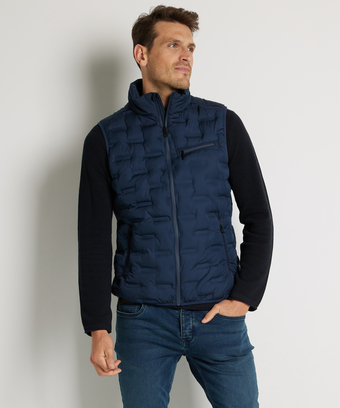 terStal Heren fancy bodywarmer blauw in maat aanbieding