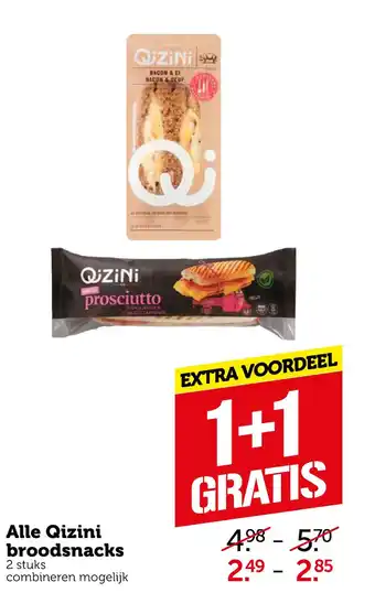 Coop Alle Qizini broodsnacks aanbieding