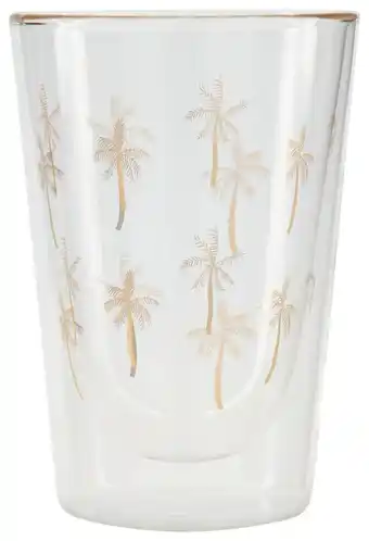 HEMA Hema dubbelwandig glas 350ml palm aanbieding