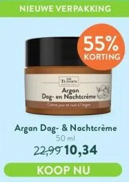 Holland & Barrett Argan dag- & nachtcrème aanbieding