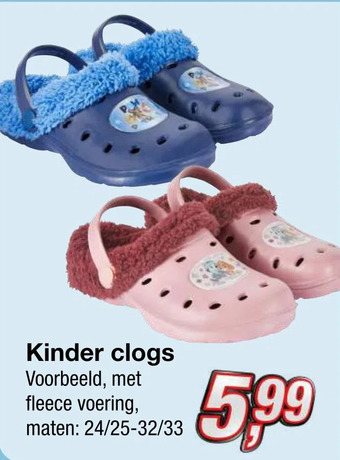 Kik Kinder clogs aanbieding