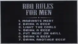 Intratuin Md entree droogloopmat bbq rules for men 67 x 120 cm aanbieding