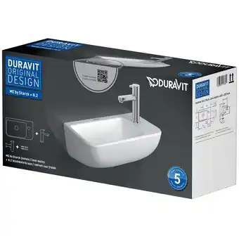 Sanitairwinkel.nl Duravit me by starck fonteinset 40x22cm met koudwaterkraan en sifon wit aanbieding