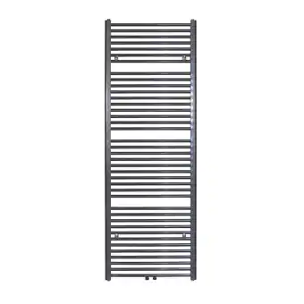 Sanitairwinkel.nl Rosani polo designradiator - 60x8x118cm - middenaansluiting - 643 watt - dark graphit matt aanbieding