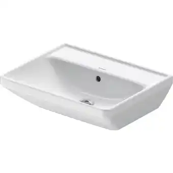 Sanitairwinkel.nl Duravit d-neo wastafel 55x44x16.5cm 1 kraangat rechthoek keramiek wit aanbieding