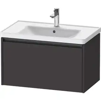 Sanitairwinkel.nl Duravit ketho 2 wastafelonderbouwkast met 1 lade 78.4x45.5x44cm met greep antraciet grafiet supermat aanbieding