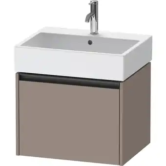 Sanitairwinkel.nl Duravit ketho 2 wastafelonderbouwkast met 1 lade 58.4x46x44cm met greep antraciet basalt mat aanbieding