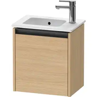 Sanitairwinkel.nl Duravit ketho 2 fonteinkast met 1 deur 41x29.2x44cm links, met greep antraciet natuur eiken mat aanbieding