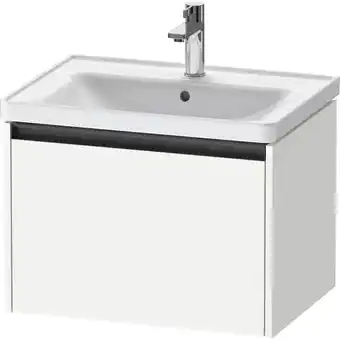 Sanitairwinkel.nl Duravit ketho 2 wastafelonderbouwkast met 1 lade 63.4x45.5x44cm met greep antraciet wit mat aanbieding