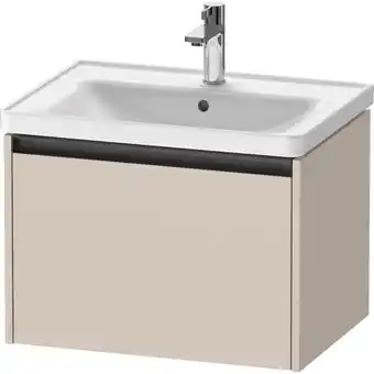 Sanitairwinkel.nl Duravit ketho 2 wastafelonderbouwkast met 1 lade 63.4x45.5x44cm met greep antraciet taupe mat aanbieding