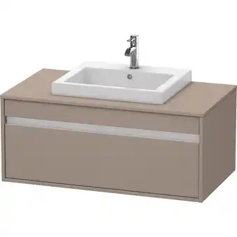 Sanitairwinkel.nl Duravit ketho wastafelonderkast 100x55.5x42.6cm 1 lade standaard greep met softclose spaanplaat basalt mat aanbieding