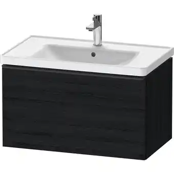 Sanitairwinkel.nl Duravit d-neo wastafelonderkast 78.4x44x45.2cm 1 lade met softclose eiken (zwart) mat aanbieding