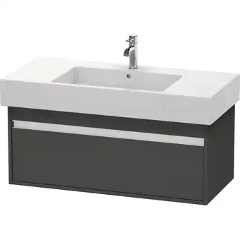 Sanitairwinkel.nl Duravit ketho wastafelonderkast 100x45.5x41cm 1 lade standaard greep met softclose spaanplaat grafiet mat aanbieding