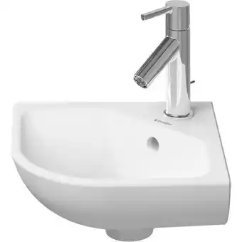 Sanitairwinkel.nl Duravit me by starck hoekfontein 43x38cm met 1 kraangat met overloop met wondergliss wit aanbieding