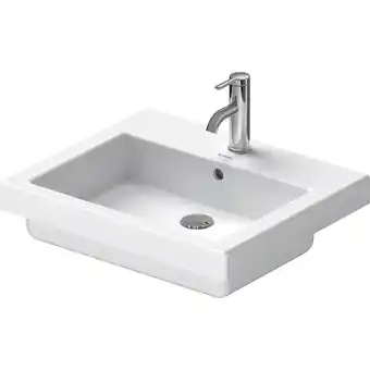 Sanitairwinkel.nl Duravit vero inbouwwastafel 55x46.5cm met kraangat en overloop met wondergliss wit aanbieding