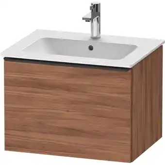 Sanitairwinkel.nl Duravit d-neo wastafelonderkast 61x44x46.2cm 1 lade noten mat aanbieding