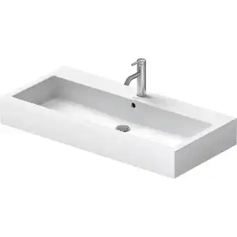 Sanitairwinkel.nl Duravit vero wastafel onderzijde geslepen 100x47cm met kraangat en overloop wit aanbieding